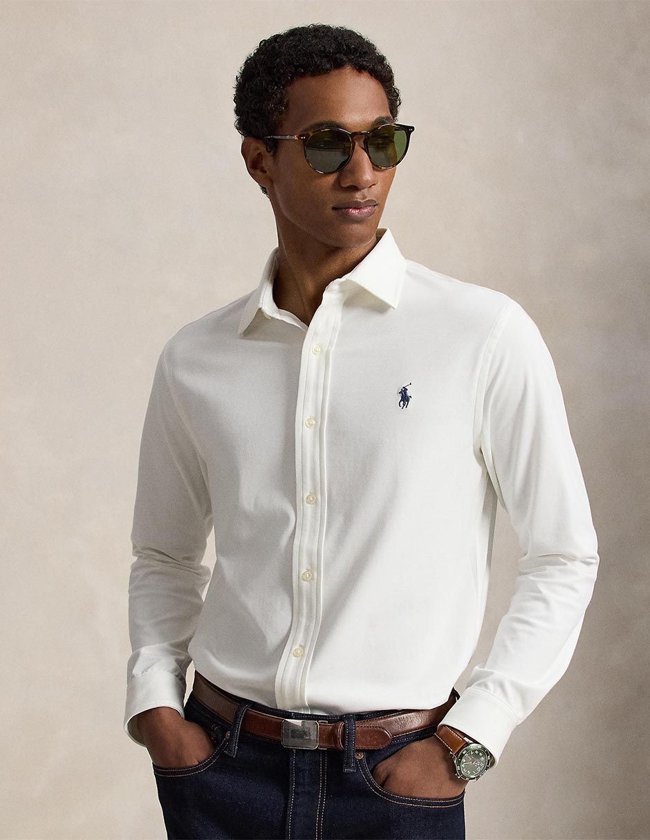 Camisa casual Polo Ralph Lauren de algodón manga larga para hombre