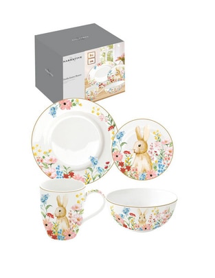 Vajilla N Narrative Easter de porcelana para 4 personas