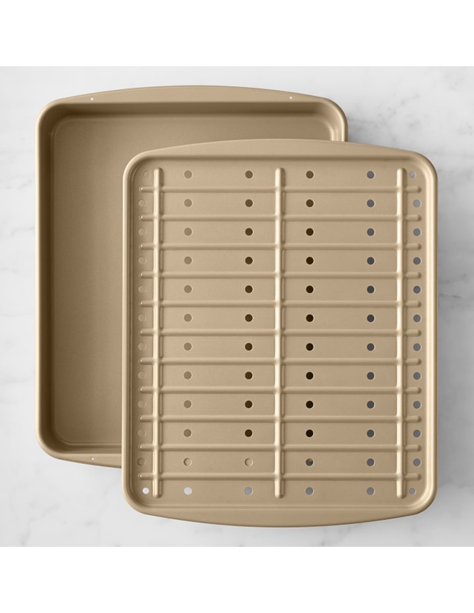 CHAROLA C/RACK GOL, 40 X 33 CM, DORADO