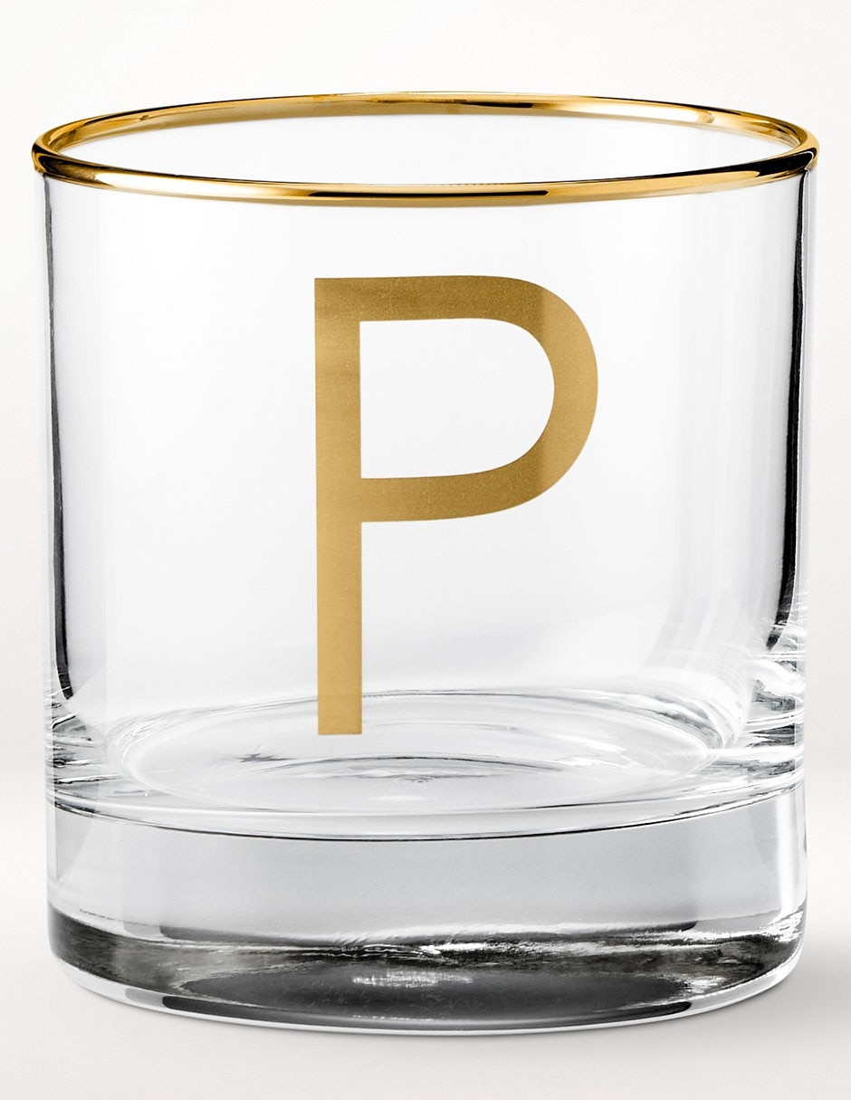 Vaso cocktail Monogram P de vidrio