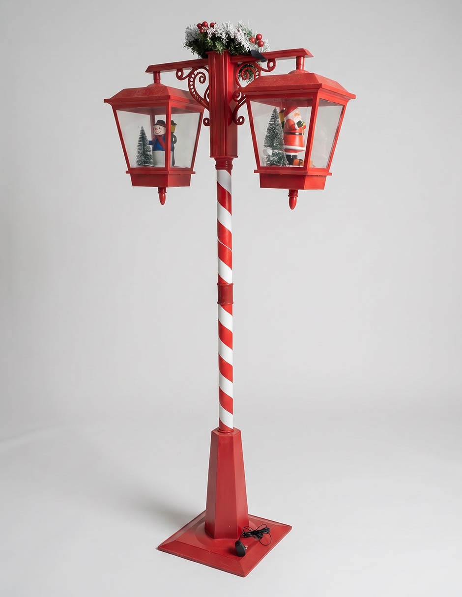 FARO DOBLE ROJO MUSICA Y LUZ 1.88 MT