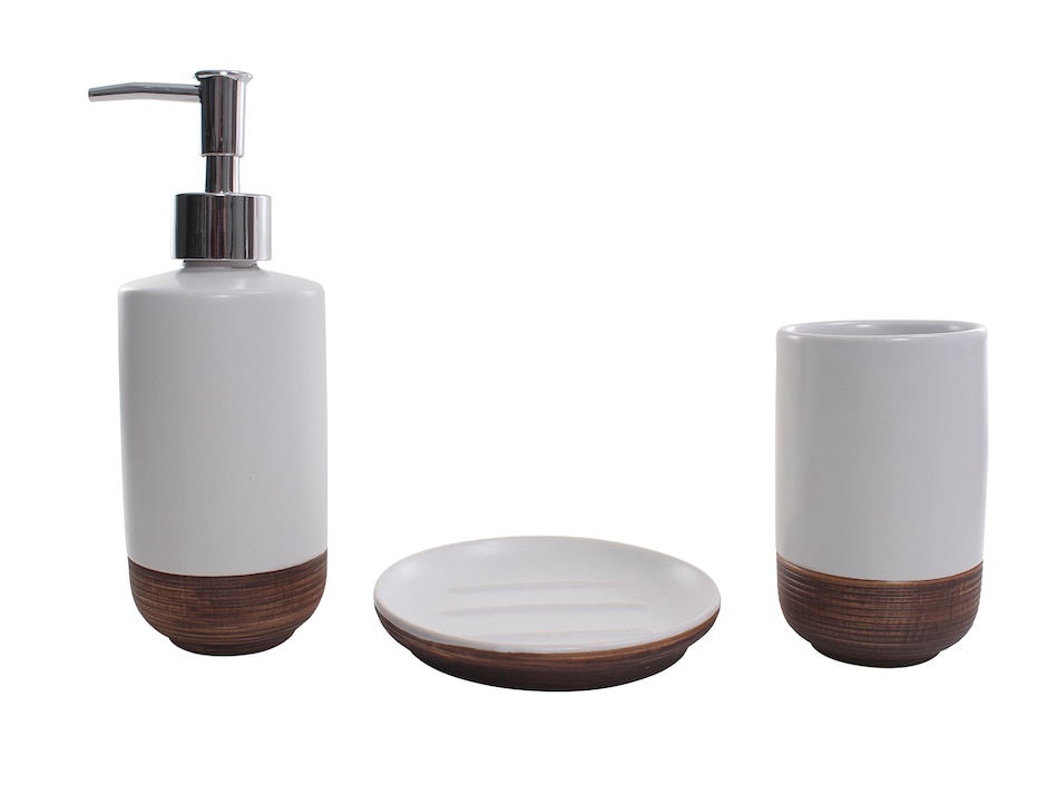 Juego de accesorios para baño Crown Baccara de cerámica 3 piezas