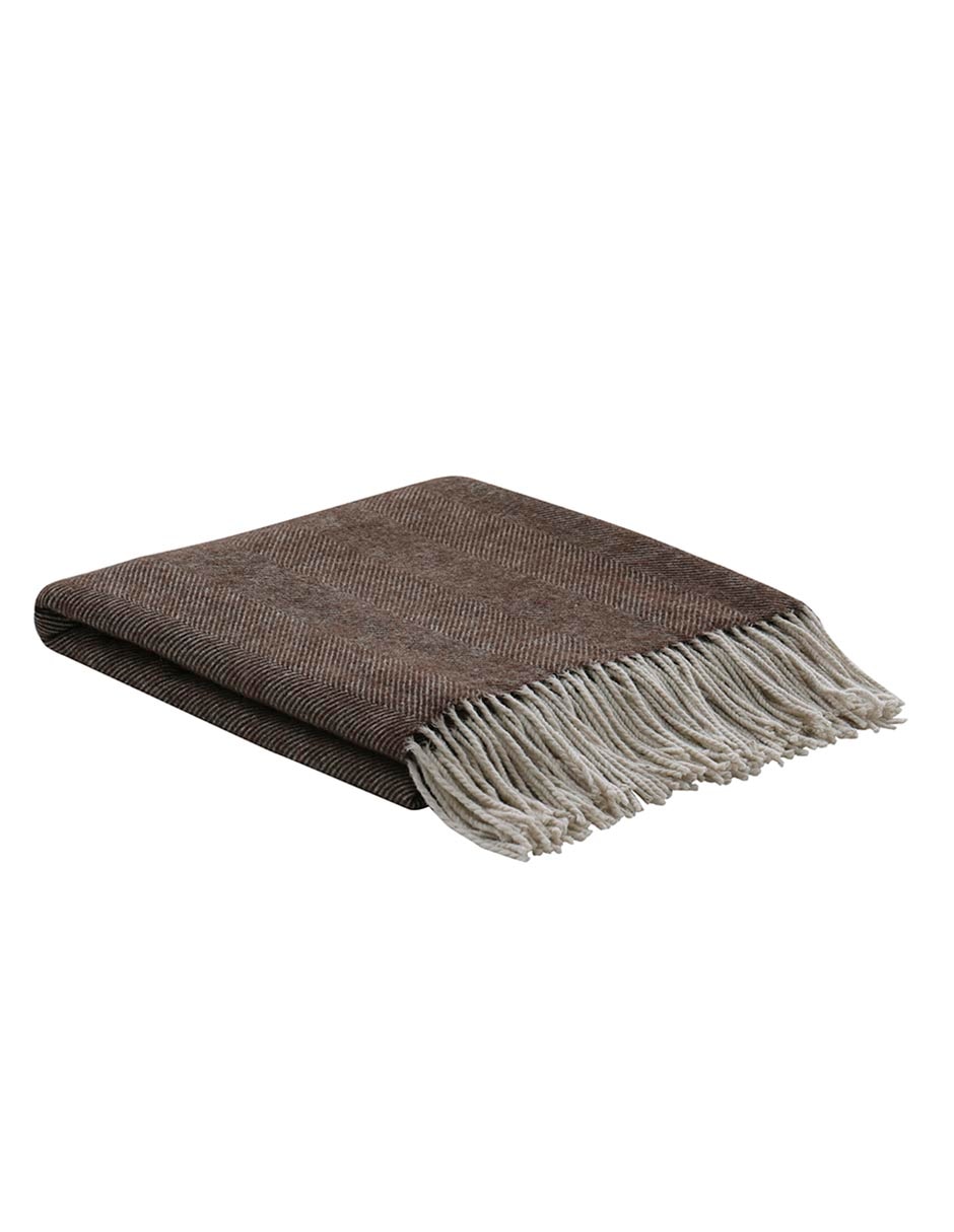 FRAZADA HERRINGBONE, ESTÁNDAR, CAFÉ N N