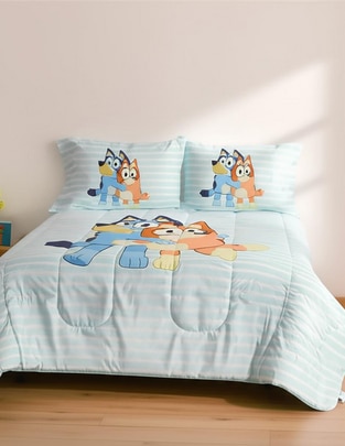 SET EDREDÓN BLUEY, IND, AZUL BLUEY