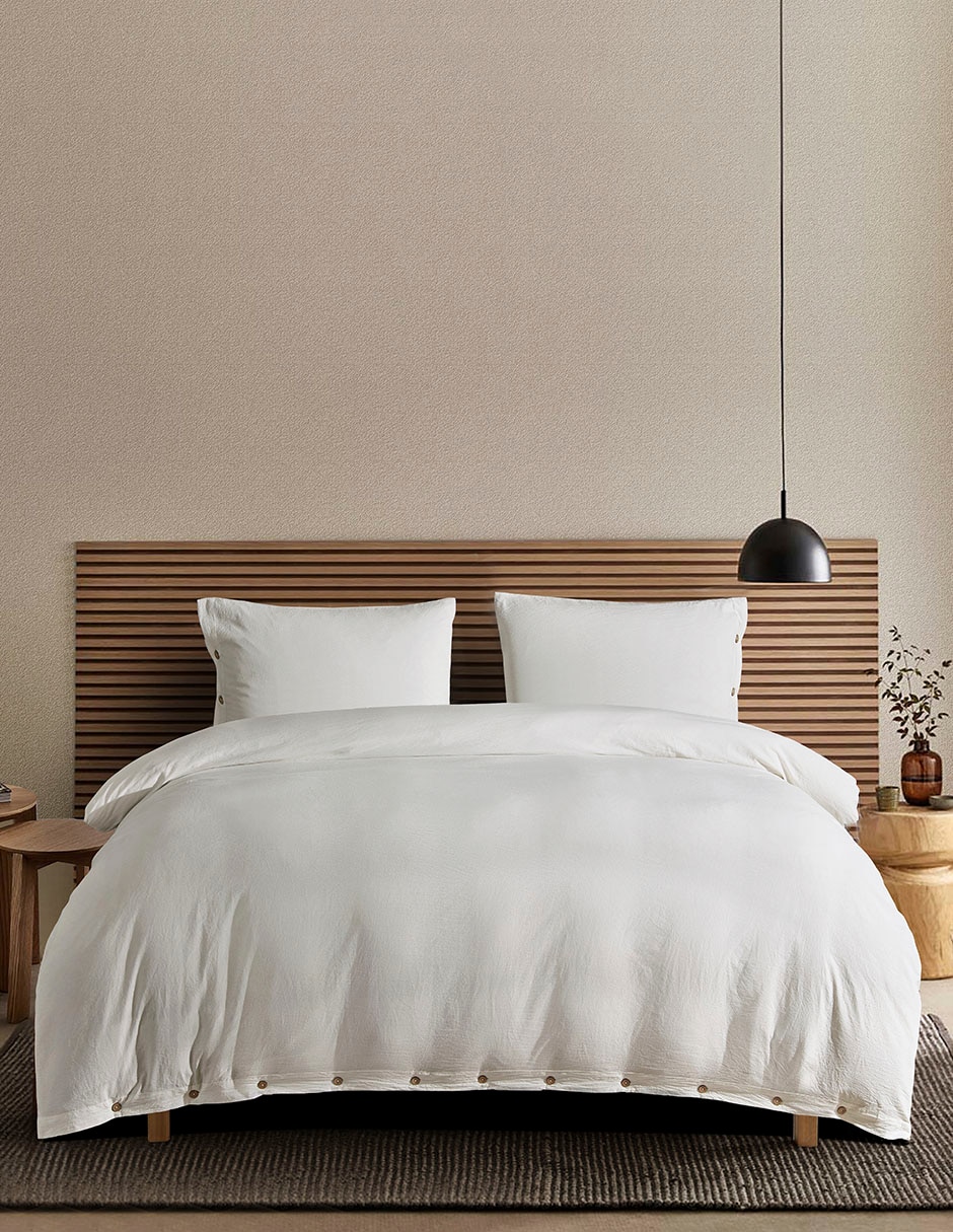 SET FUNDA DUVET COTTON BAS, KS, BLANCO