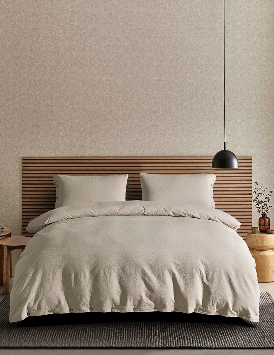 SET FUNDA DUVET COTTON BASI, KS, KHAKI