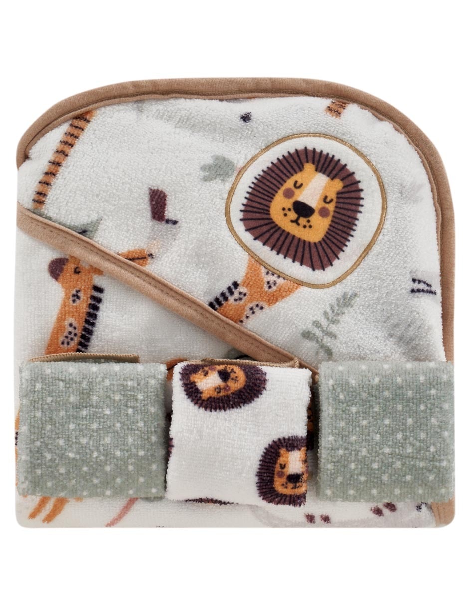 Toalla mon caramel set salida de baño mon caramel baby animal infantil
