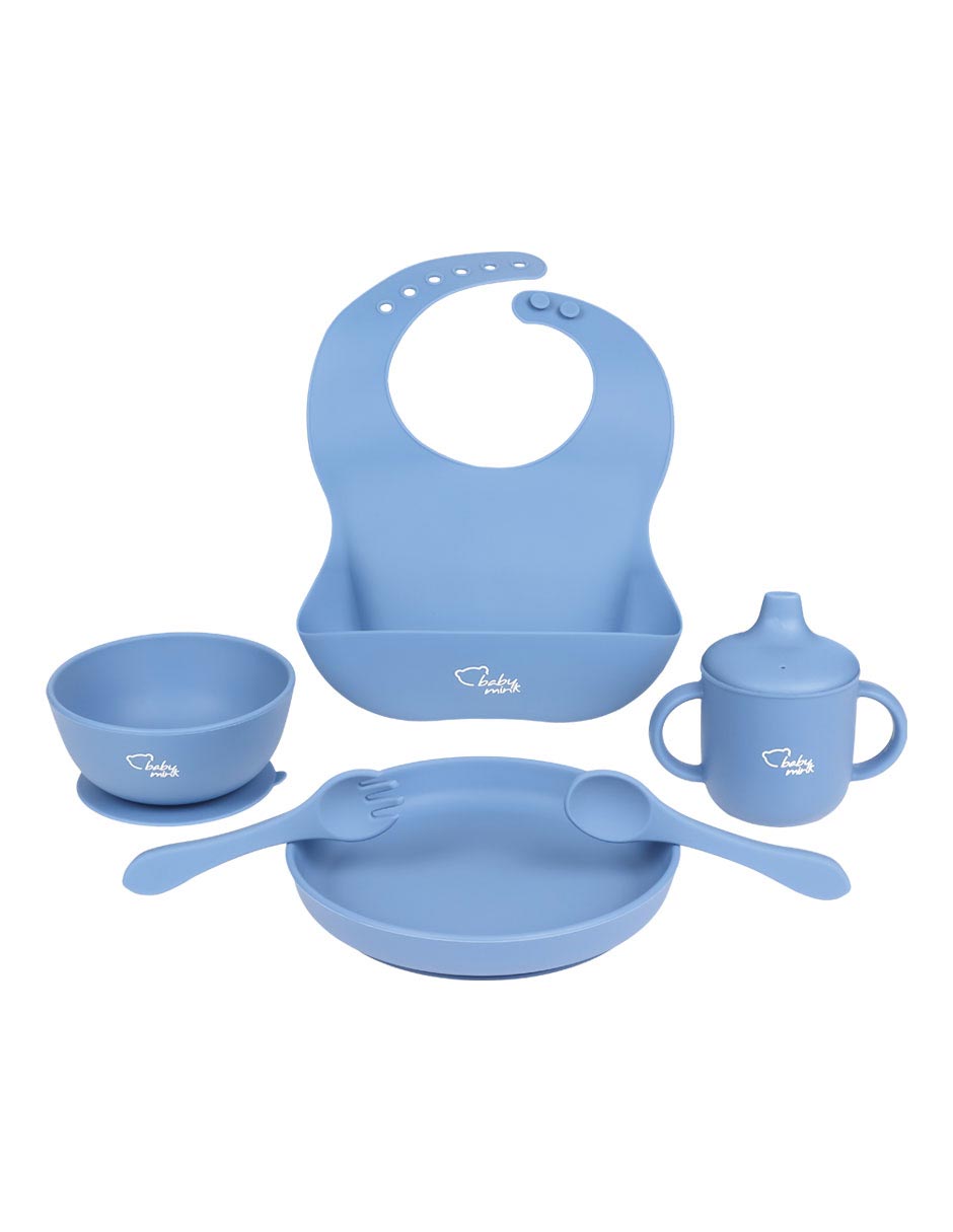 Set alimentación Baby Mink de silicona 6 piezas