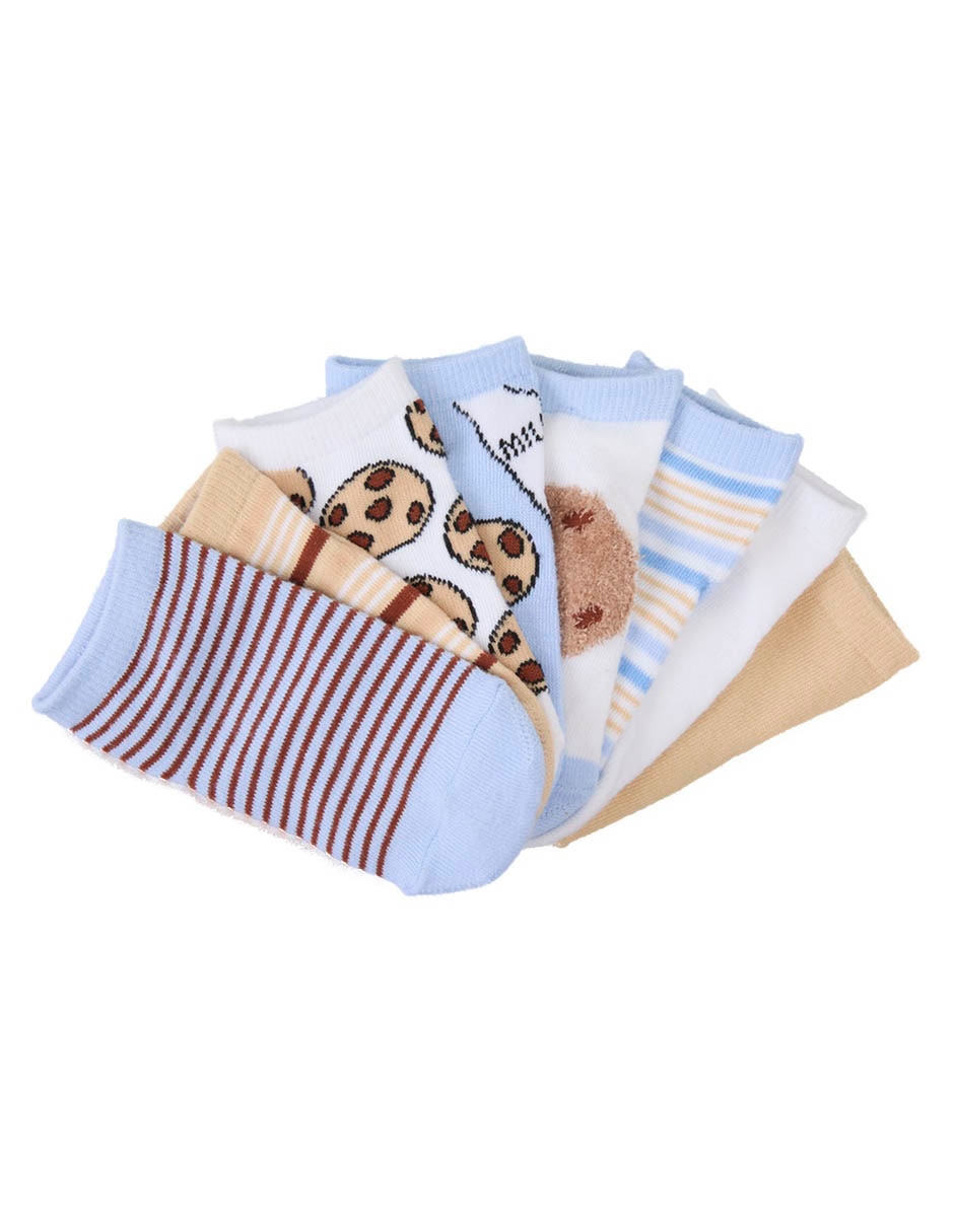 Set calcetín Mon Caramel Basics de algodón para bebé niño 8 pares