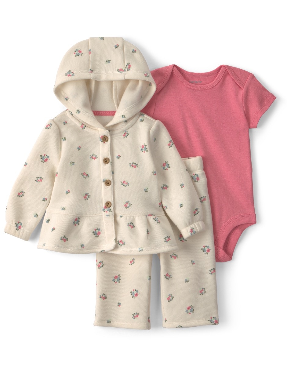 CONJ 3 PIEZAS CARTER'S, 18 MESES, ROSA