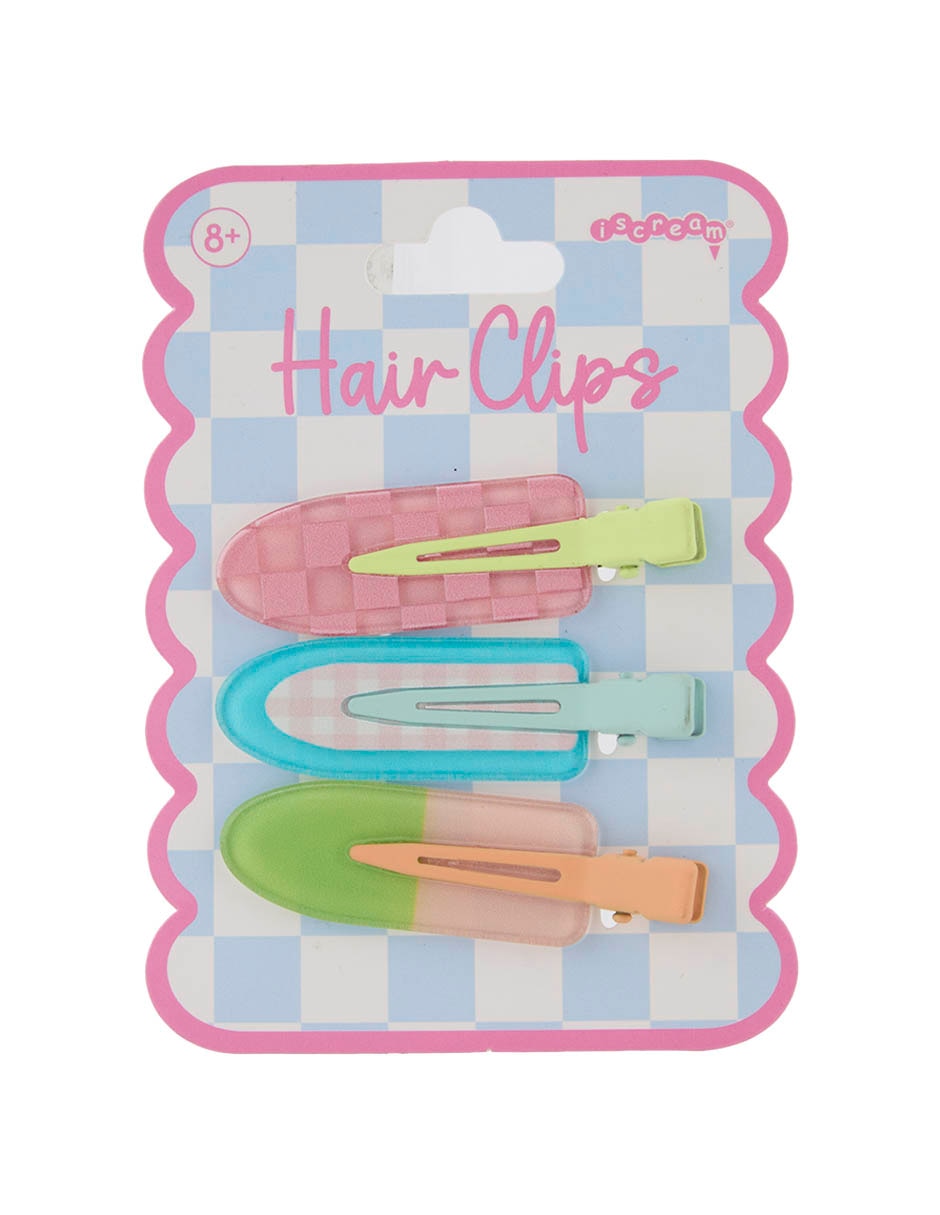 Set De Broches Para Cabello Iscream Con Acabado Brillante