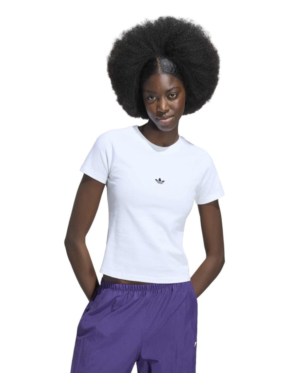 Playera manga corta Adidas Originals cuello redondo para mujer