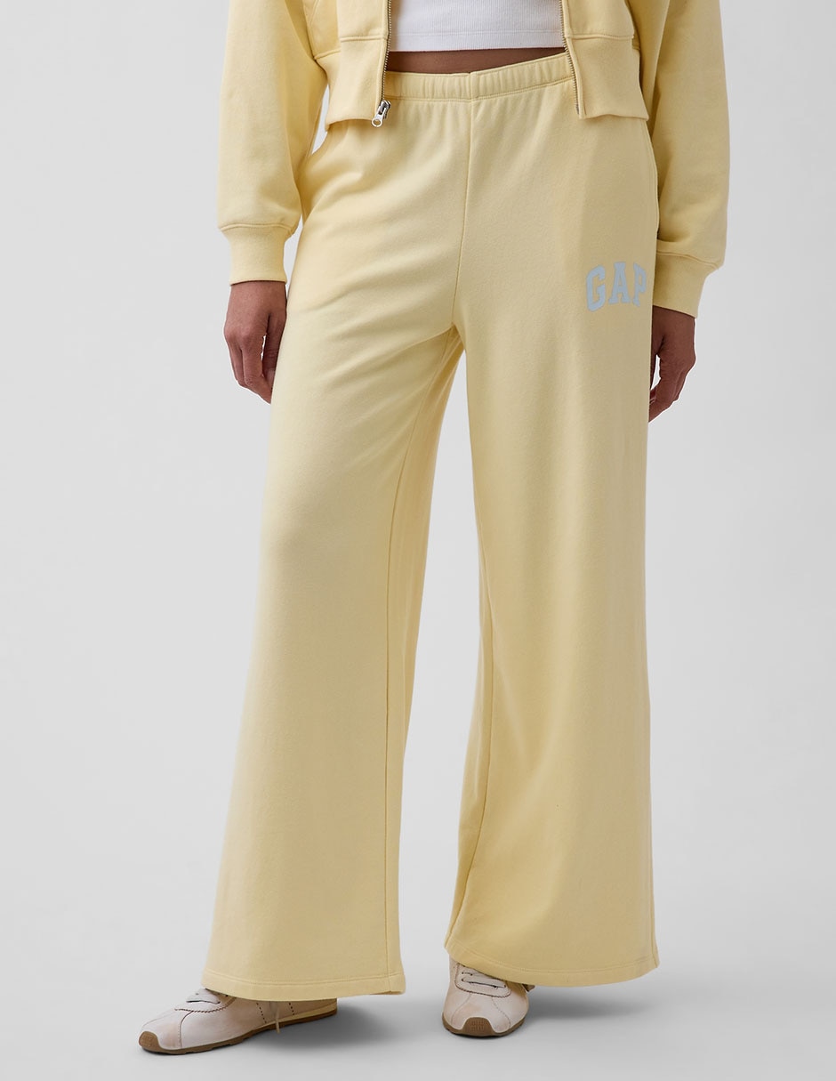 Pants wide leg con elástico para mujer