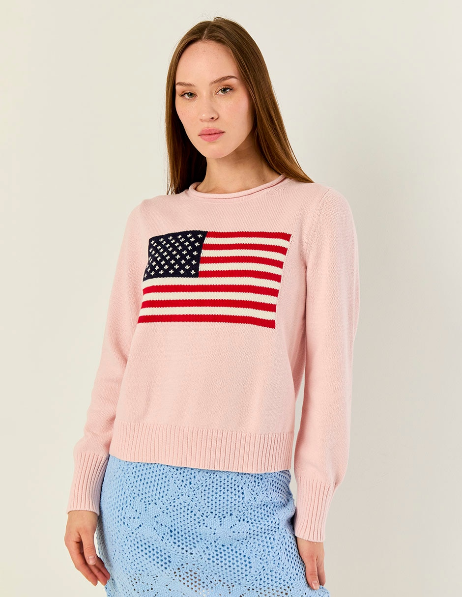 Suéter cuello redondo para mujer