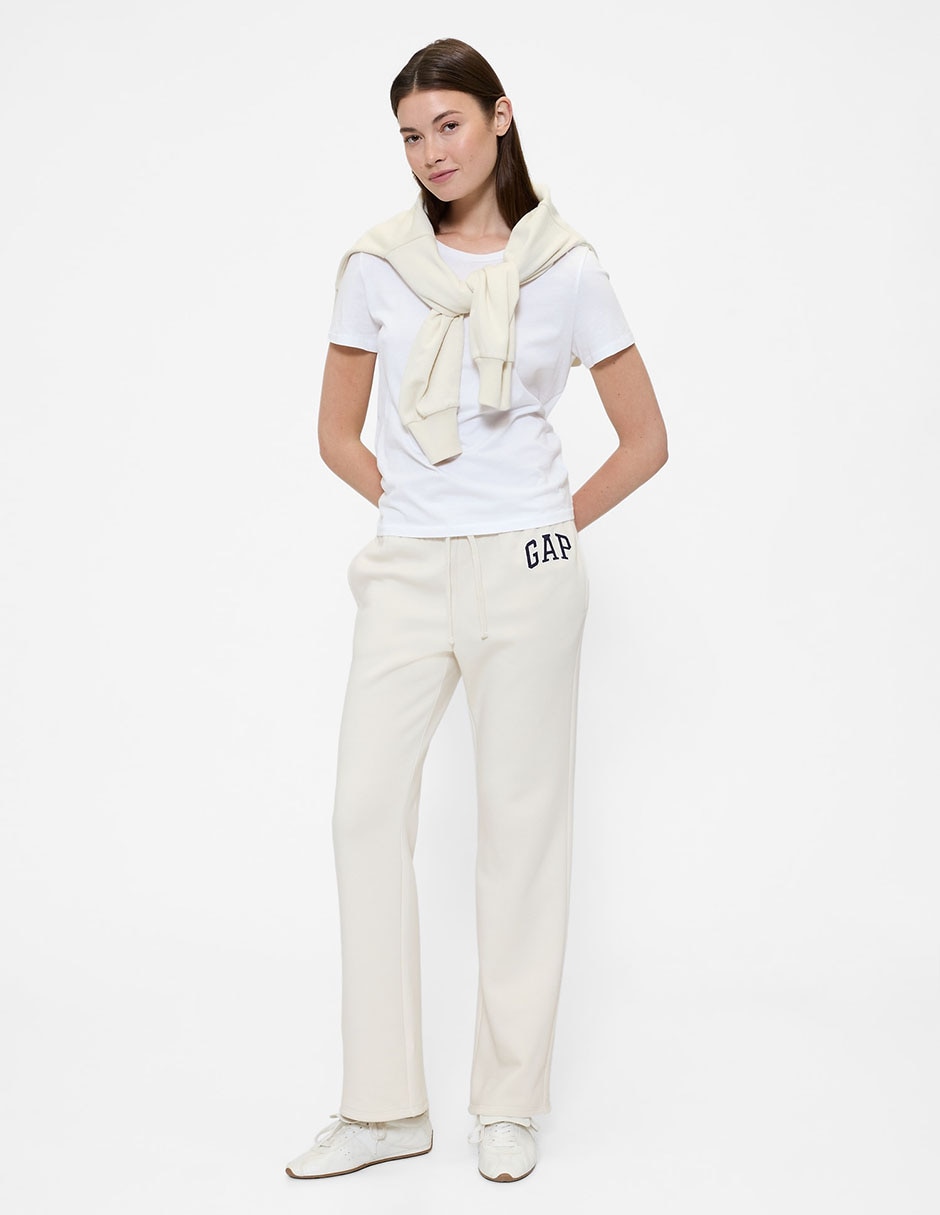 Pants straight con jareta para mujer