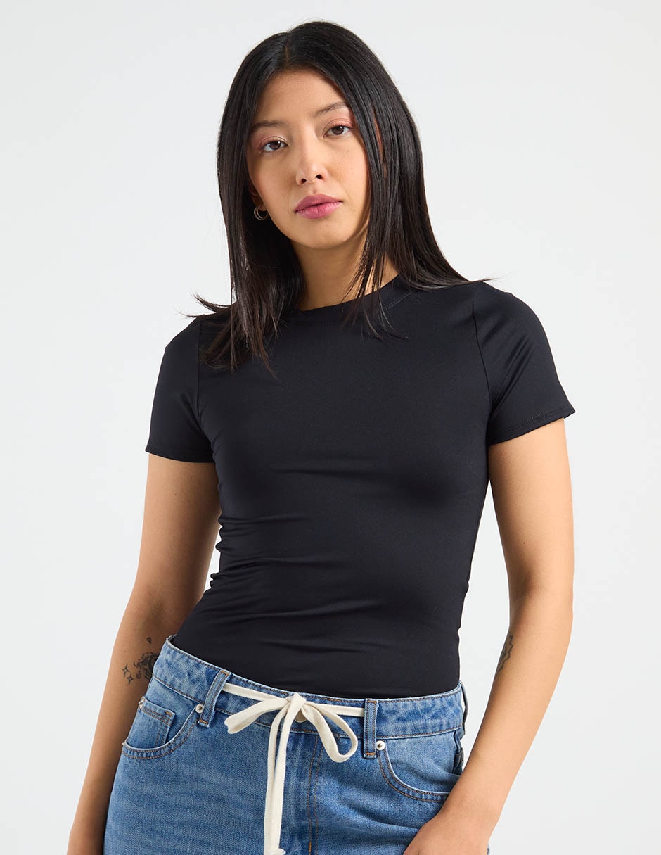 Playera manga corta That's It cuello redondo mujer