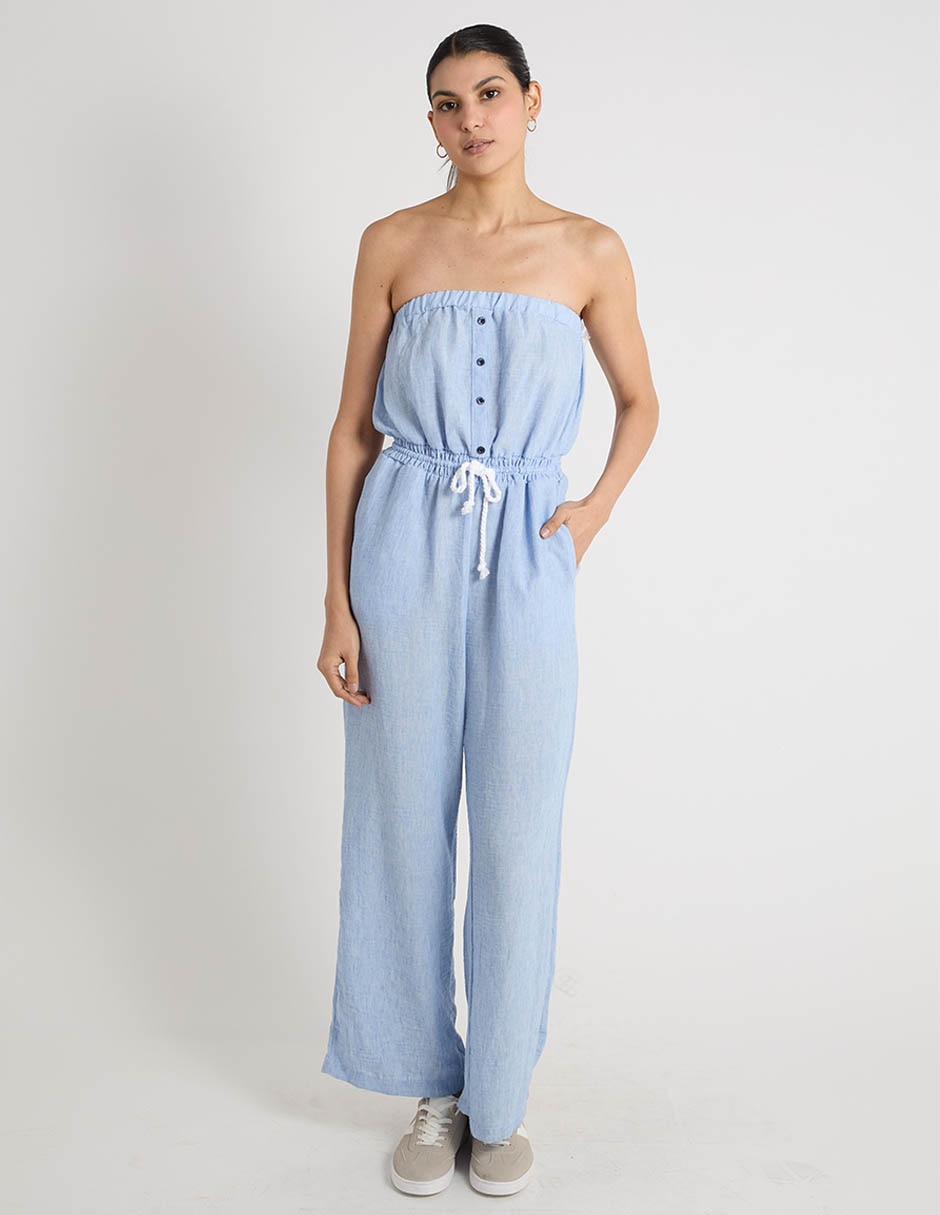 Jumpsuit Coffee Bean de lino para mujer
