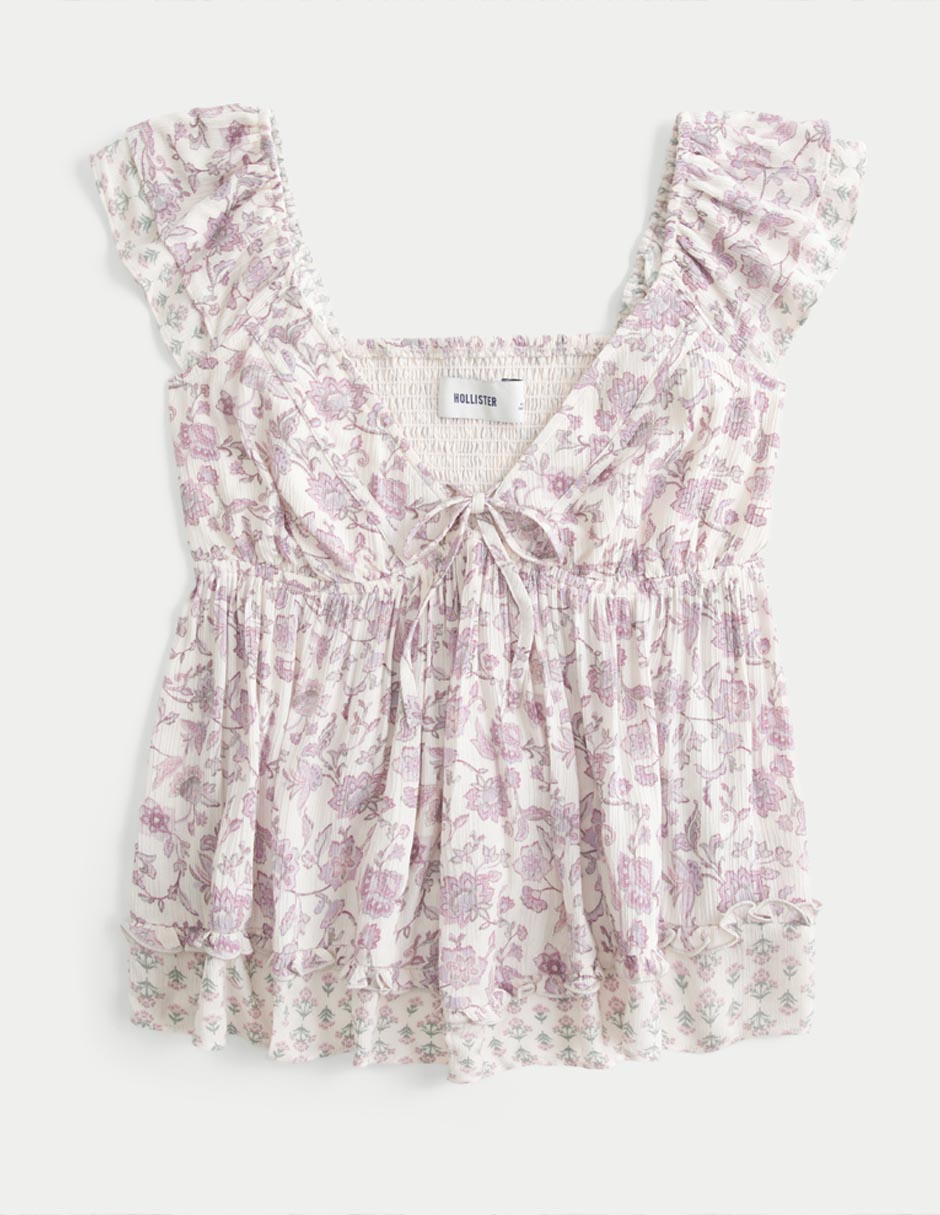 Blusa Hollister manga corta para mujer