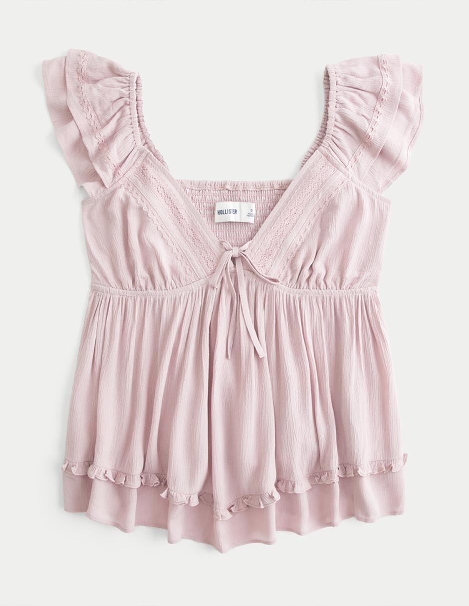 Blusa Hollister manga corta para mujer