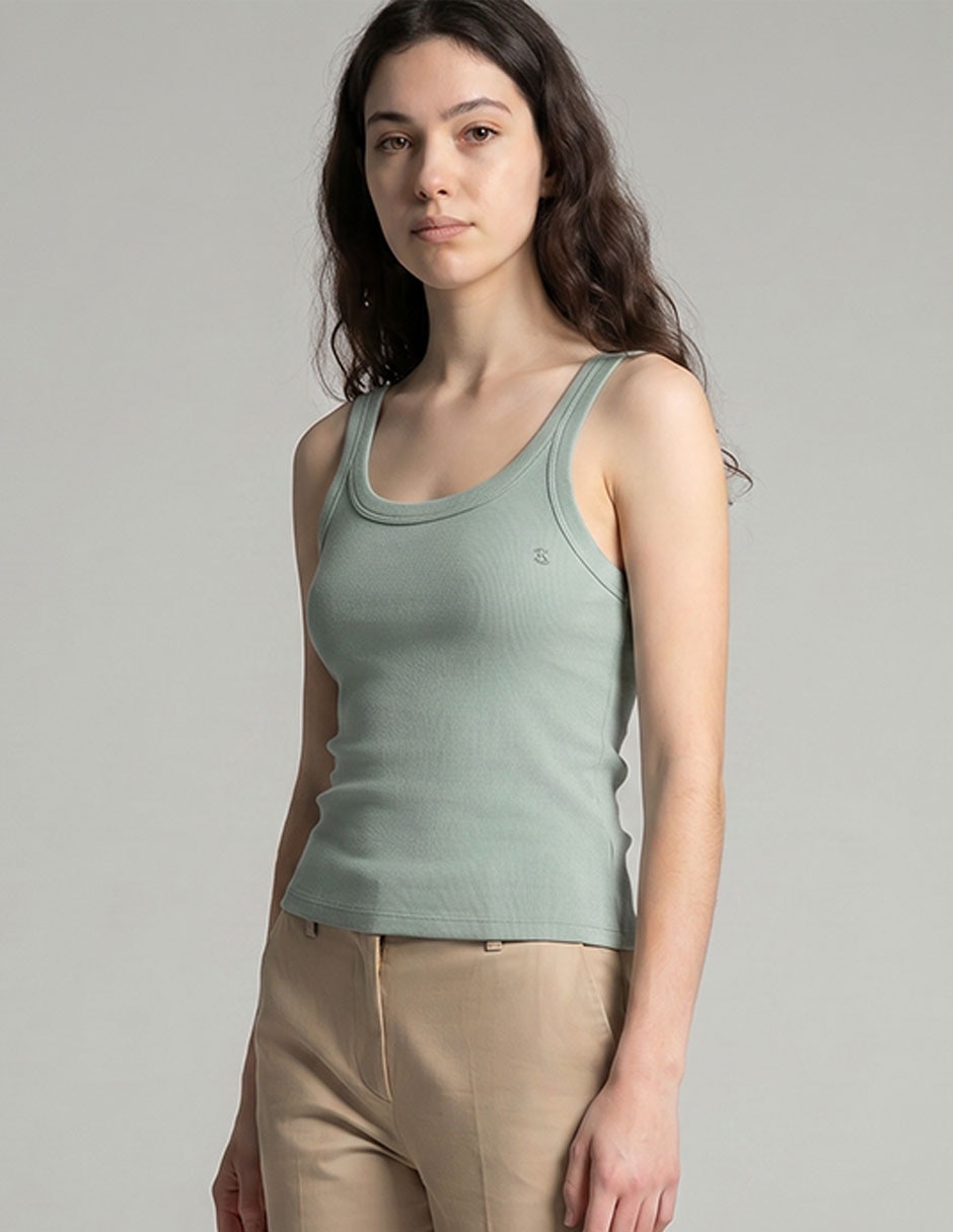 Top american eagle cuello redondo tirante ancho