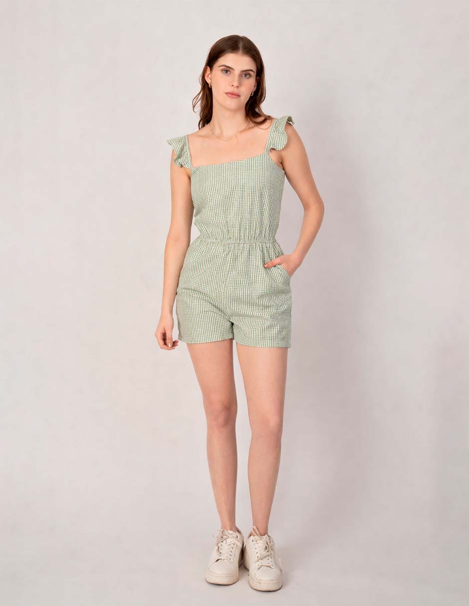 Jumpsuit salsa casual estampado a cuadros para mujer