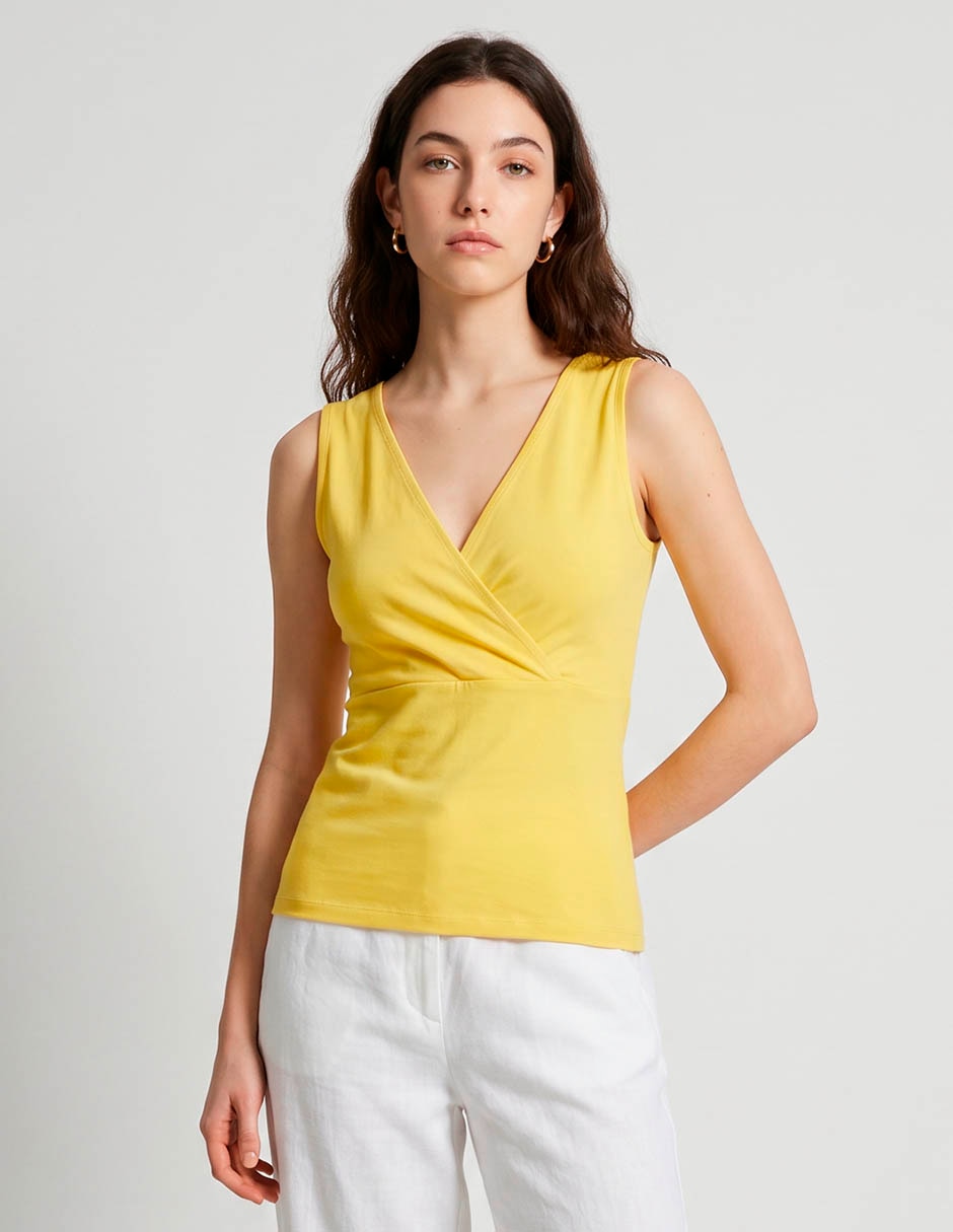 Top That's It cuello cruzado escote v tirante ancho