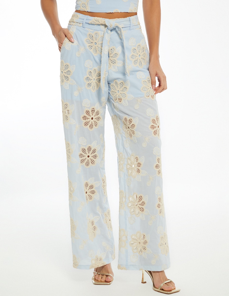 Pantalón relaxed Studio F palazzo para mujer