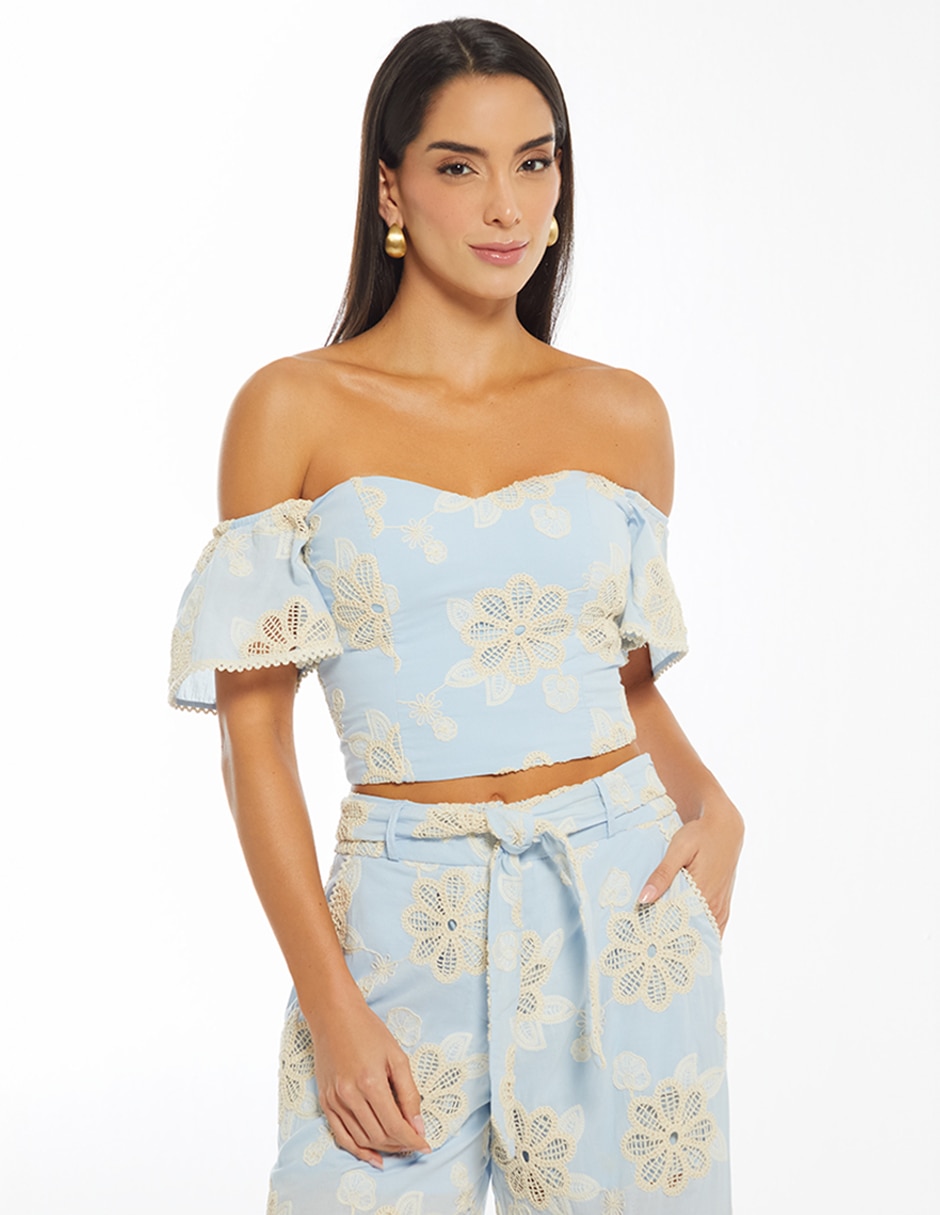 Top Studio F escote corazón