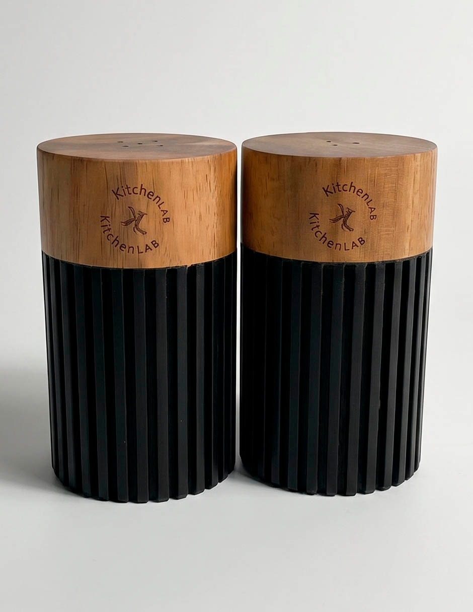 Set salero y pimentero kitchen lab de madera