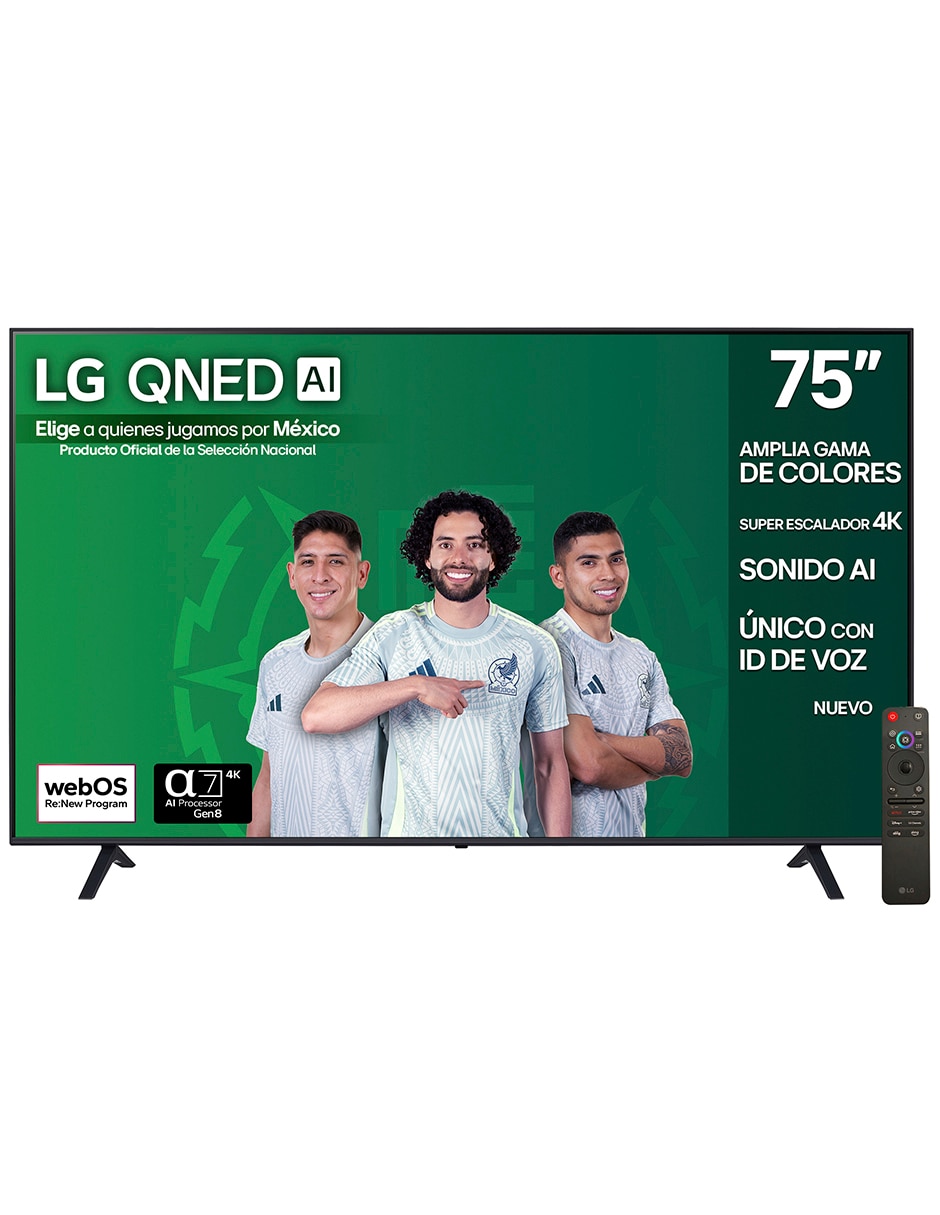 Pantalla Smart TV LG QNED de 75 pulgadas 4K 75QNED73ASC con AI webOs