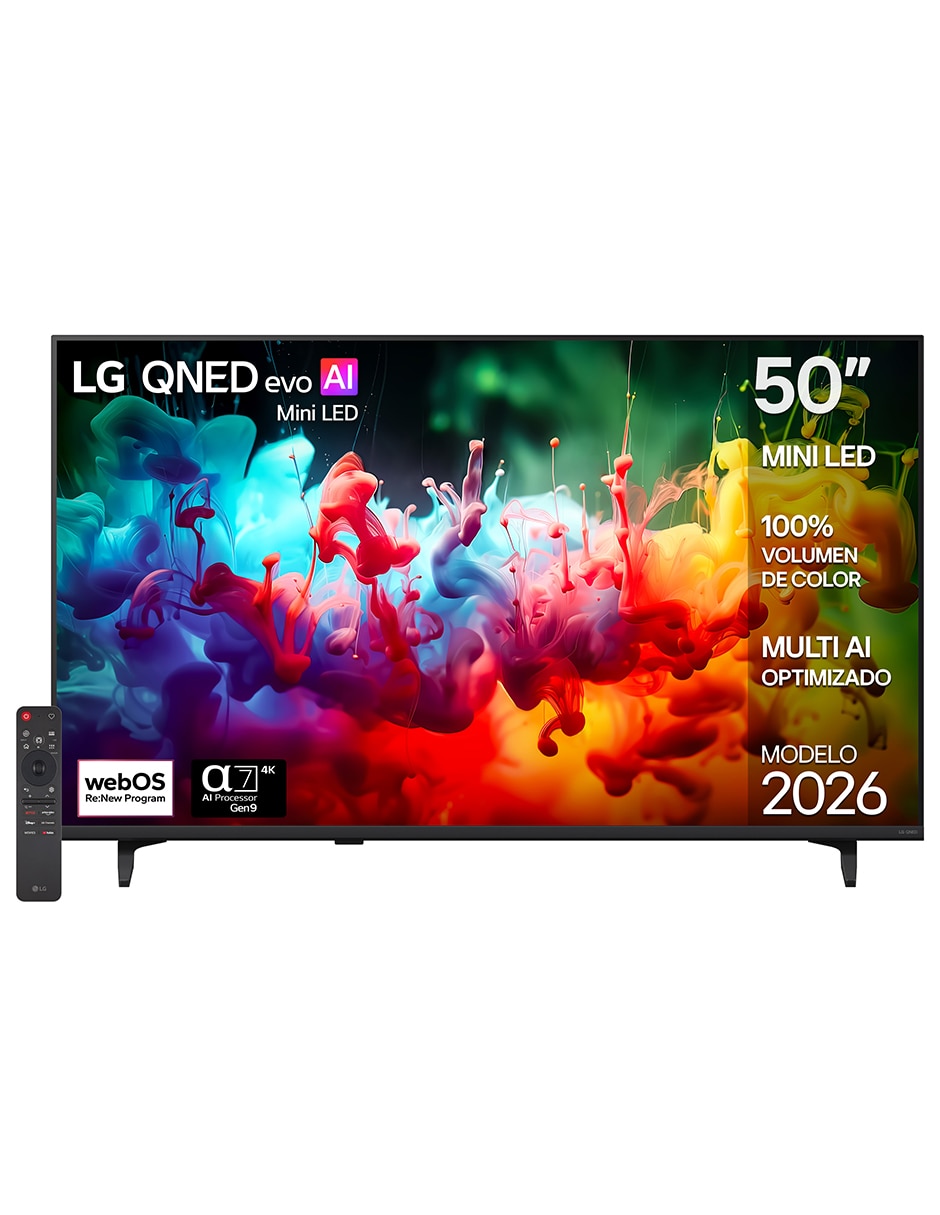 Pantalla Smart TV LG Mini LED de 4K 50QNED71BSC con WebOS con AI UPSCALING