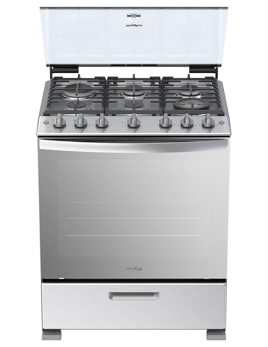 Estufa de piso a Gas LP Whirlpool 76 cm WFR5100S de 6 quemadores