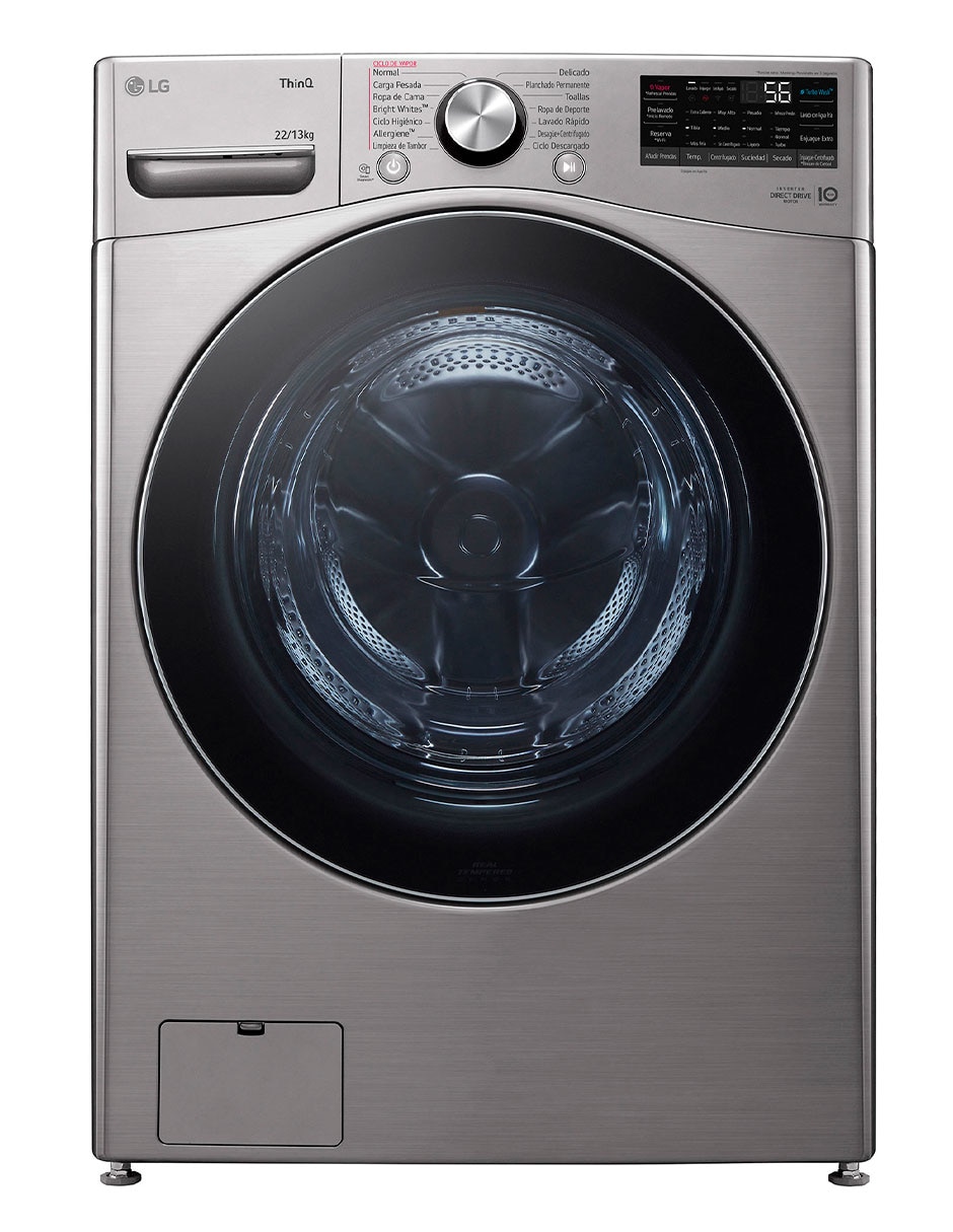 Lavasecadora LG eléctrica 22 kg 13 kg WD22VV2S6R