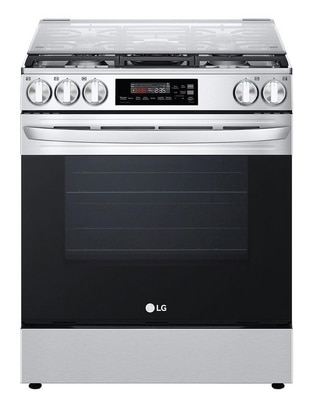 Estufa de piso a Gas LP Lg 75.88 cm LRGL5844S de 5 quemadores