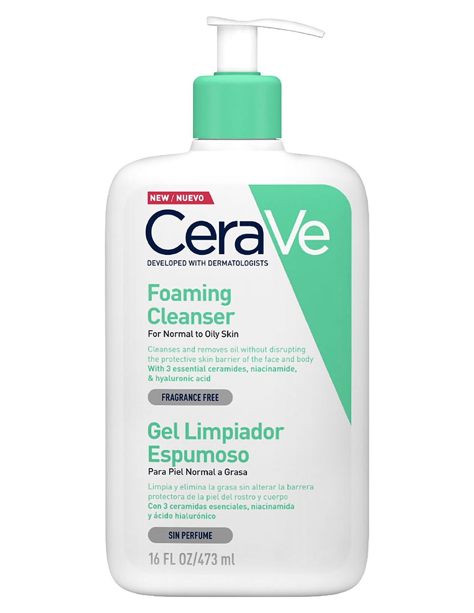 Limpiador rostro y cuerpo Gel Limpiador Espumoso Cerave para exfoliar