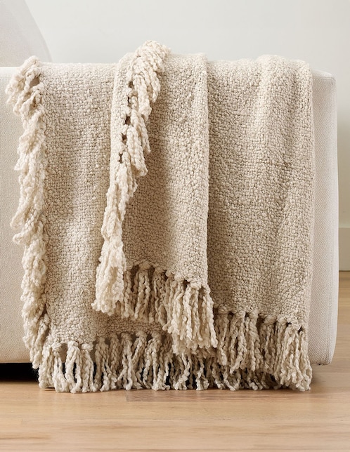 FRAZADA PB FUZZY, 127 X 152 CM, BEIGE