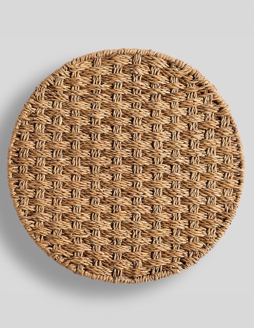Plato base Pottery Barn de fibras naturales