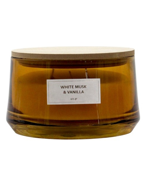 Vela aromática Haus aroma almizcle blanco y vainilla