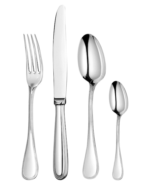 Set cubiertos Christofle Perles de acero inoxidable 48 piezas