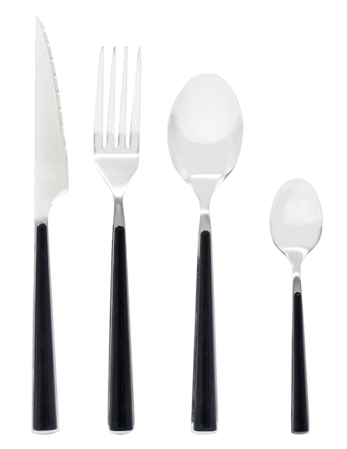 SET CUBIERTOS 16 PZAS FLORIDA, NEGRO HA