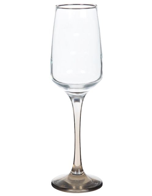 COPA FLAUTA 1 PZA CHROME, 230 ML, HUMO