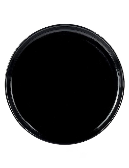PLATO POSTRE REDONDO BOR, 20 CM, NEGRO