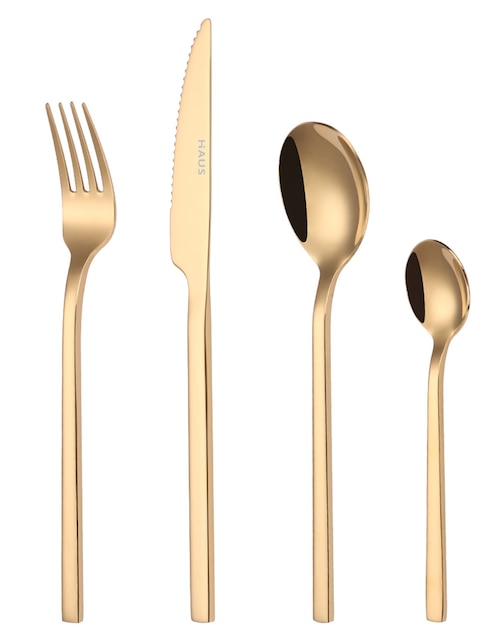 SET CUBIERTOS 16 PZAS DAZZL, M, DORADO