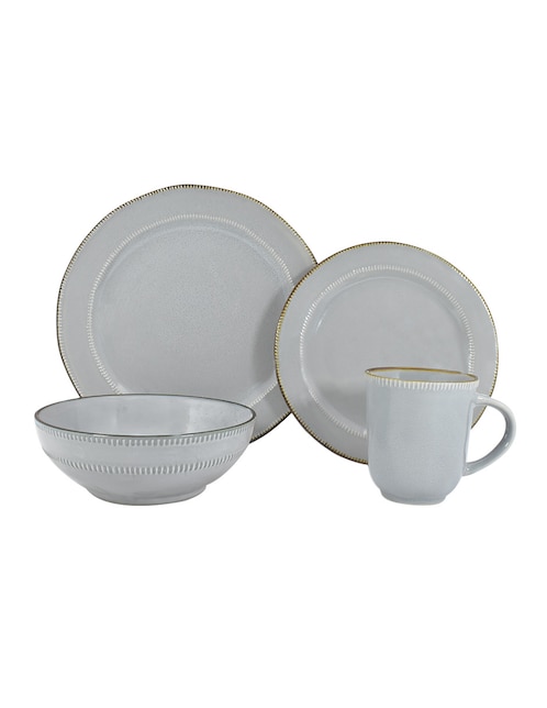 Vajilla cerrada Haus de stoneware para 4 personas