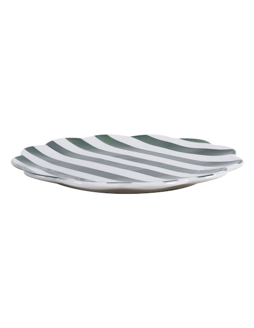 PLATO ENSALADA FLOR FRES, 20 CM, VERDE
