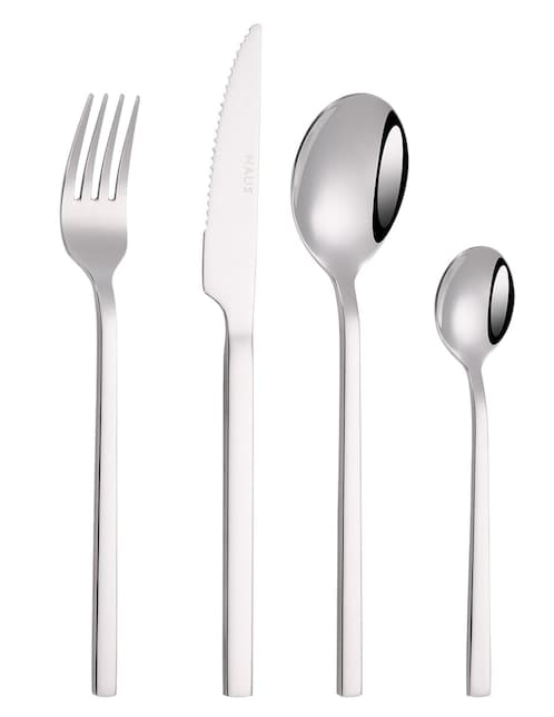 Set cubiertos Haus Dazzle de acero inoxidable 24 piezas