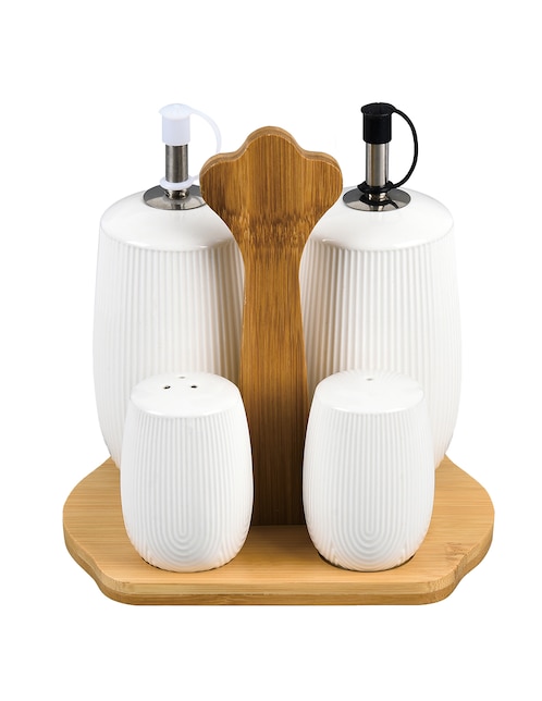 Set de aceite y vinagre Haus de porcelana