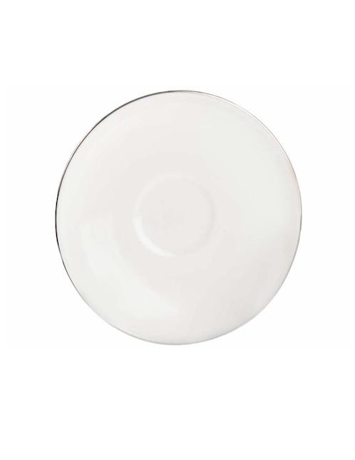 Plato para taza moka Villeroy & Boch Anmut Platinum blanco