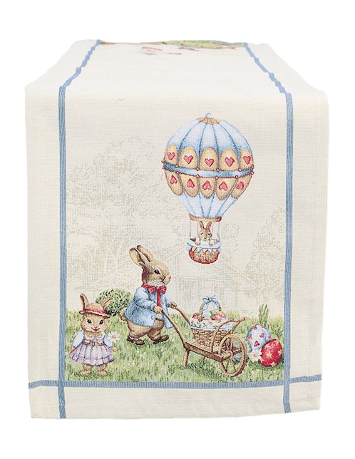Camino de mesa de poliéster Bowtique Pascua Ballon