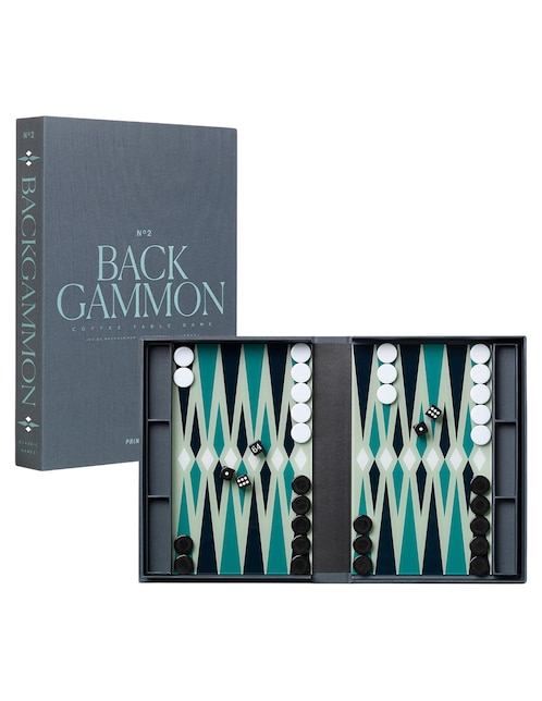 Caja decorativa con set Printworks Board Game Backgammon